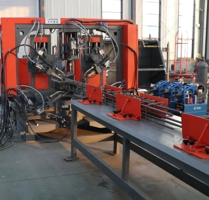 Steel Bar Stirrup Cage Forming Robot LYGL-350D Cage Length 6 m Customizable 14.5 KW factory